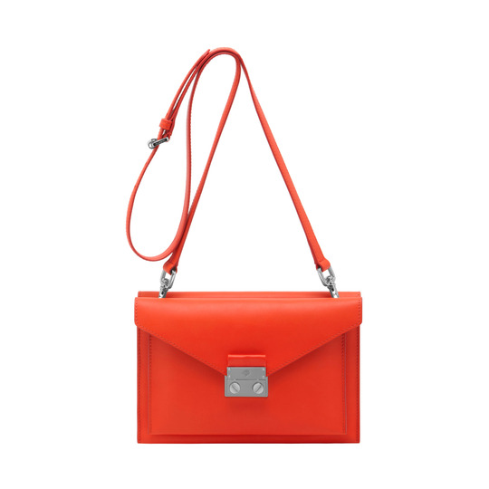Mulberry Kensal Small Shoulder Bag Fiery Red Velvet Calf - Click Image to Close
