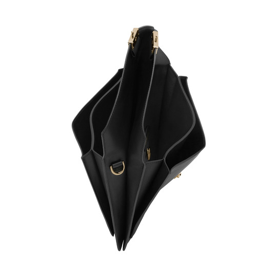 Mulberry Kensal Shoulder Bag Black Velvet Calf - Click Image to Close