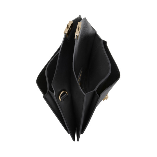Mulberry Kensal Small Shoulder Bag Black Velvet Calf - Click Image to Close