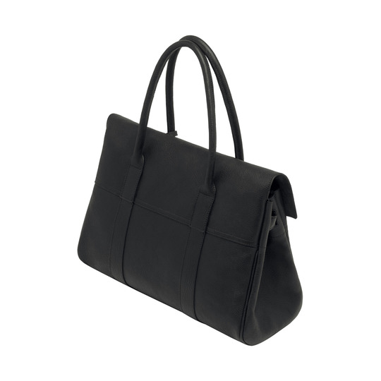 Mulberry Bayswater Black Natural Leather With Brass - Click Image to Close
