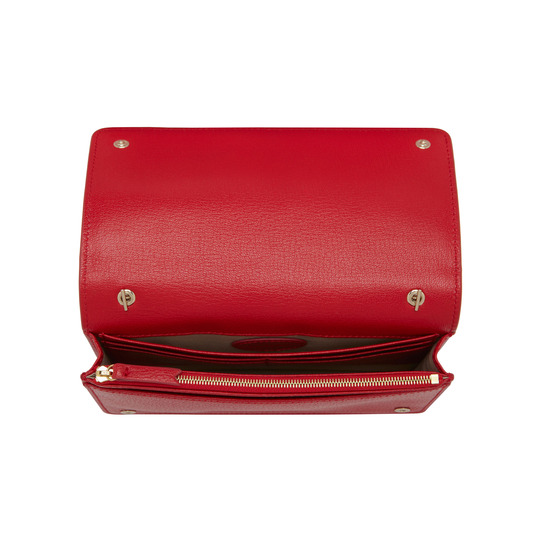 Mulberry Bow Clutch Wallet Bright Red Shiny Goat - Click Image to Close