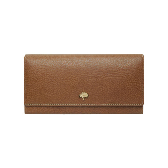 Mulberry Tree Continental Wallet Oak Natural Leather - Click Image to Close