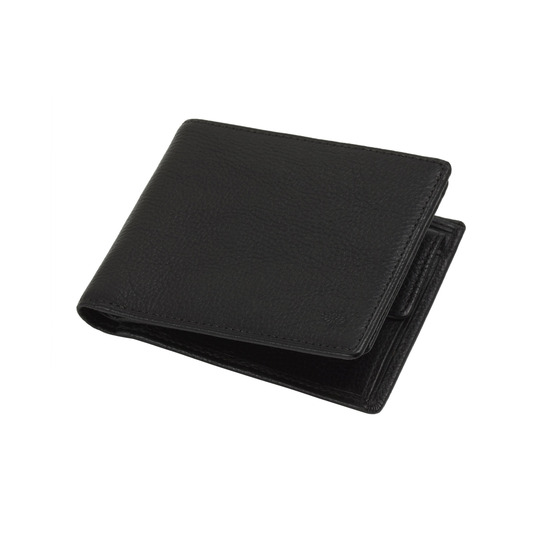 Mulberry 8 Card Coin Wallet Black Natural Leather - Click Image to Close