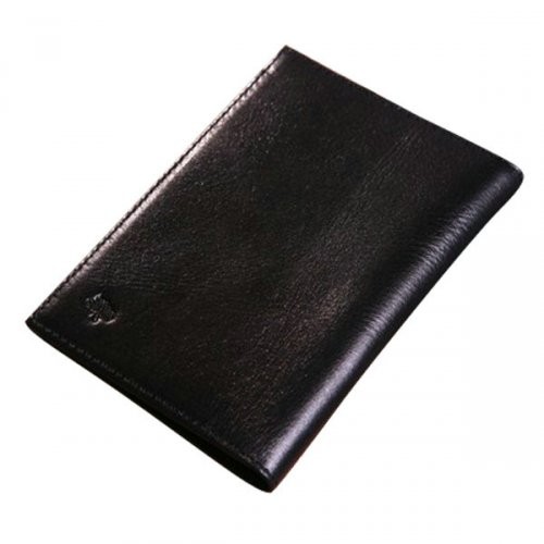 Mulberry 5 Slots Natural Leathers Passport Cover Black - Click Image to Close