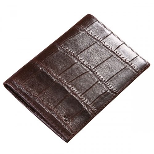 Mulberry 5 Slots Printed Leathers Passport Cover Chocolate - Click Image to Close