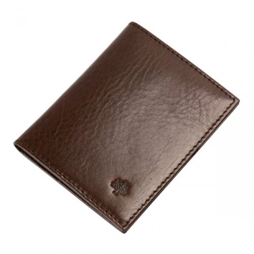 Mulberry 8 Slots Natural Leathers Passport Cover Chocolate - Click Image to Close