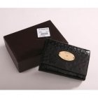Mulberry Ostrich Print Leather French Purse 8555-389 Black