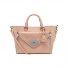 Mulberry Small Willow Tote Ballet Pink Ostrich & Silky Classic Calf