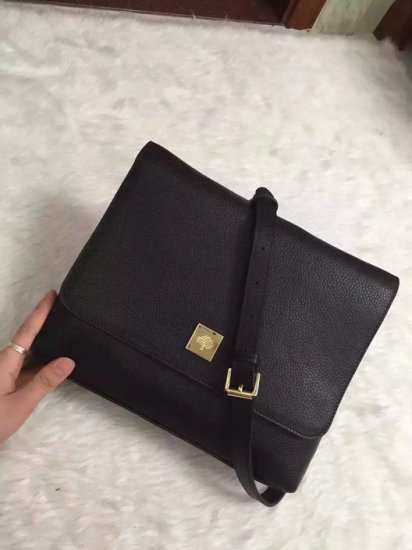2015 Autumn/Winter Mulberry Freya Satchel Black Small Grain Calf Leather - Click Image to Close