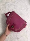 2015 Mulberry Small Tessie Satchel Fuchsia with rivets details