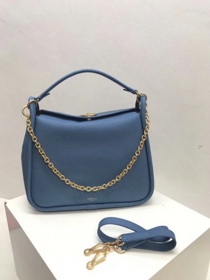 2018 Mulberry Leighton Bag in Lavender Blue Classic Grain Leather - Click Image to Close