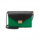 2015 Latest Mulberry Delphie Bag Jungle Green & Midnight Blue Heavy Suede With Black Flat Calf Leather