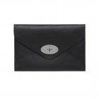 Mulberry Willow Clutch Black Silky Classic Calf With Nickel