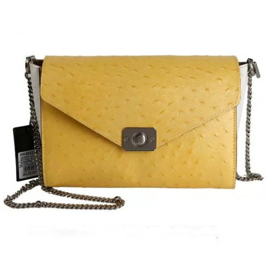 2015 Latest Mulberry Delphie Bag Camomile & White Ostrich Leather - Click Image to Close