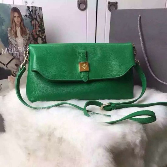 2015 S/S Mulberry Tessie Shoulder Bag in Green Soft Grain Leather - Click Image to Close