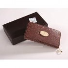 Mulberry Zip Wallet Chocolate Ostrich Leather 8461-389