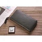 Mulberry Cow Leather Long Wallet 8461-571 Grey