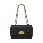 Mulberry Medium Lily Black Soft Grain With Soft Gold