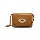2016 Latest Mulberry Mini Lily Bag in Camel Croc Leather