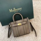 2018 Mulberry Micro Zipped Bayswater Bag in Small Classic Grain