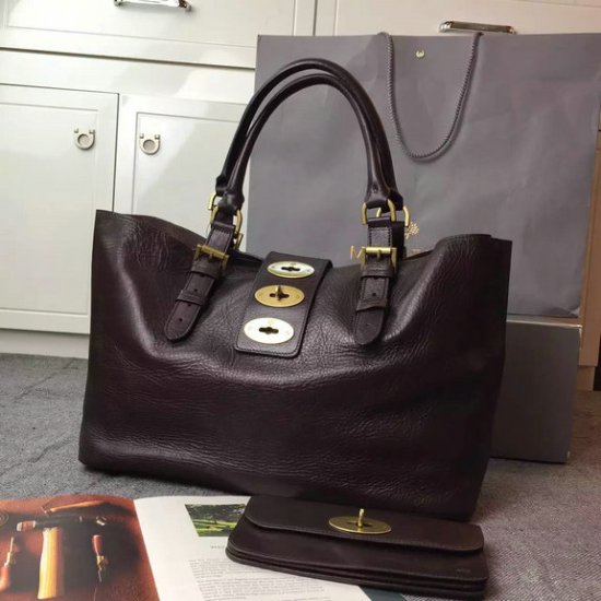 2015 Cheap Mulberry Brynmore Shopping Tote Chocolate Natural Leather - Click Image to Close