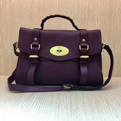 Mulberry Alexa Bag Bag in Purple Grain Leather