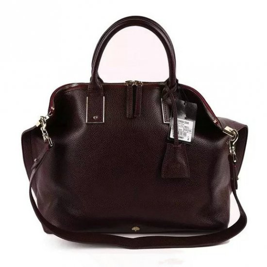 2015 Mulberry Large Alice Zipped Bag in Oxblood Small Grain Leather - Click Image to Close