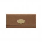 Mulberry Continental Wallet Oak Natural Leather With Brass