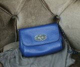 2015 New Mulberry Mini Lily Shoulder Bag Blue Small Classic Grain Leather