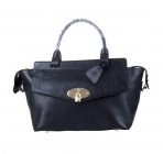 2014 Mulberry Blenheim Tote Bag in Black Natural Leather