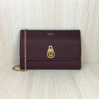 2018 Mulberry Amberley Long Clutch Oxblood Grain Leather