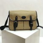 2018 Mulberry Heritage Messenger Natural & Black Canvas with Smooth Calf Leather
