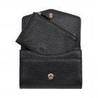 Mulberry Dome Rivet French Purse Black Glossy Goat