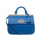 Mulberry Small Suffolk Bluebell Blue Silky Classic Calf