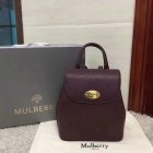 2017 A/W Mulberry Mini Bayswater Backpack in Oxblood Grain Leather