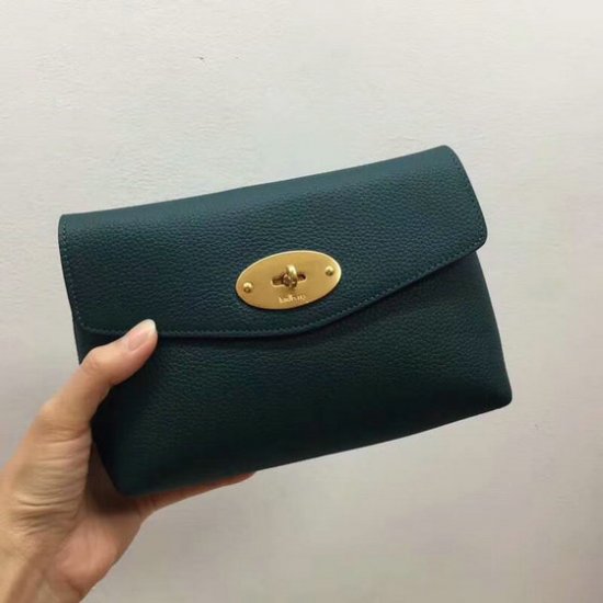 2018 Mulberry Darley Cosmetic Pouch in Ocean Green Small Classic Grain - Click Image to Close