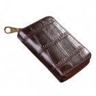 Mulberry Zip Around Printed Leathers Coin Purses Chocolate