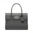 Mulberry Bayswater Pavement Grey Silky Classic Calf And Nubuck Stripe