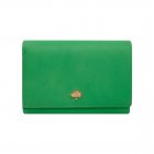 Mulberry Tree French Purse Queen Green Silky Classic Calf