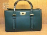 2014 Mulberry Bayswater Double Zip Tote Bag in Green Leather