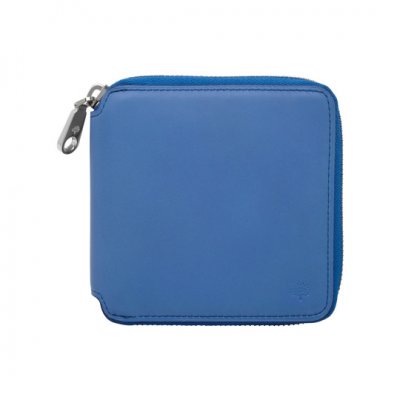 Mulberry Zip Around Wallet Bright Blue Soft Tan