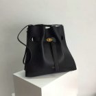 2017 Cheap Mulberry Small Tyndale Bucket Bag Black Small Classic Grain