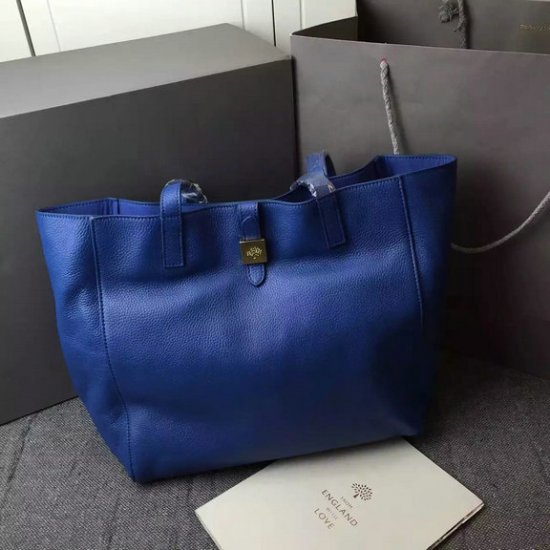 2015 New Mulberry Tessie Tote Bag in Blue Soft Leather - Click Image to Close