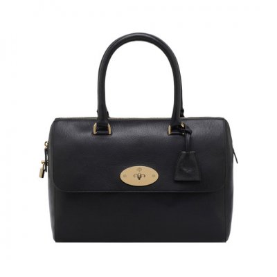 Mulberry Del Rey Black Glossy Goat With Soft Gold