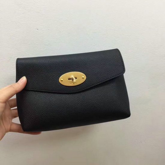 2018 Mulberry Darley Cosmetic Pouch in Black Small Classic Grain - Click Image to Close