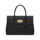 Mulberry Bayswater Black Soft Grain With Soft Gold