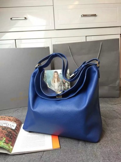 New Mulberry Handbags 2014-Tessie Hobo See Blue Soft Small Grain - Click Image to Close