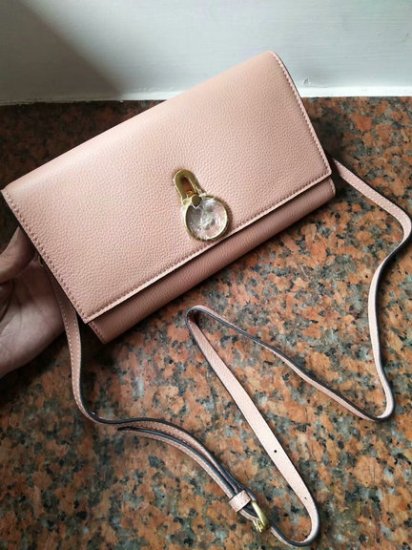 2018 Mulberry Amberley Clutch Bag in Nude Pink Grain Leather - Click Image to Close