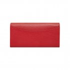 Mulberry Dome Rivet Continental Wallet Bright Red Shiny Goat