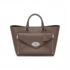 Mulberry Willow Tote Taupe Silky Classic Calf With Nickel